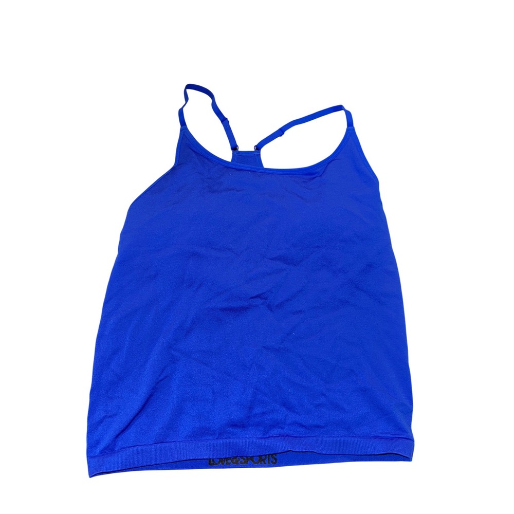 LOVE SPORT Women Blue Racerback Athletic Tank Top Size XL 16‎ 18